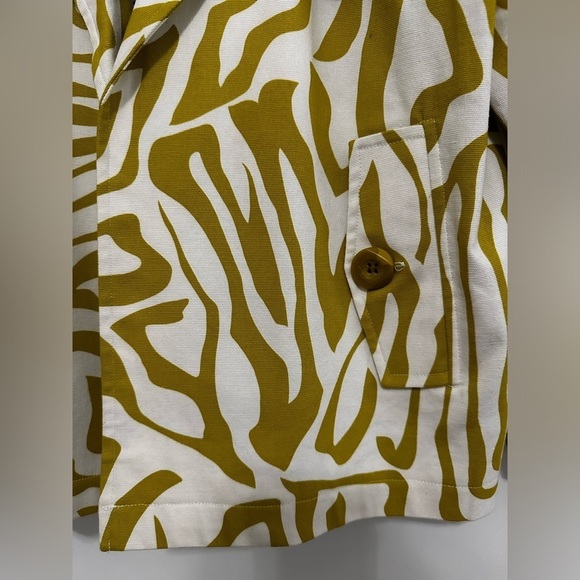 Transitions Cropped Zebra Open Jacket Coat Size Large EUC - Picture 3 of 8